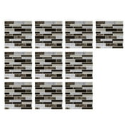 GiLiling 10pc Peel and Stick Tile Backsplash, 4”×4”Stick on Backsplash for Kitchen, Self Adhesive Tile for Kitchen Backsplash and Bathroom(10 Sheets, Faux Marble)